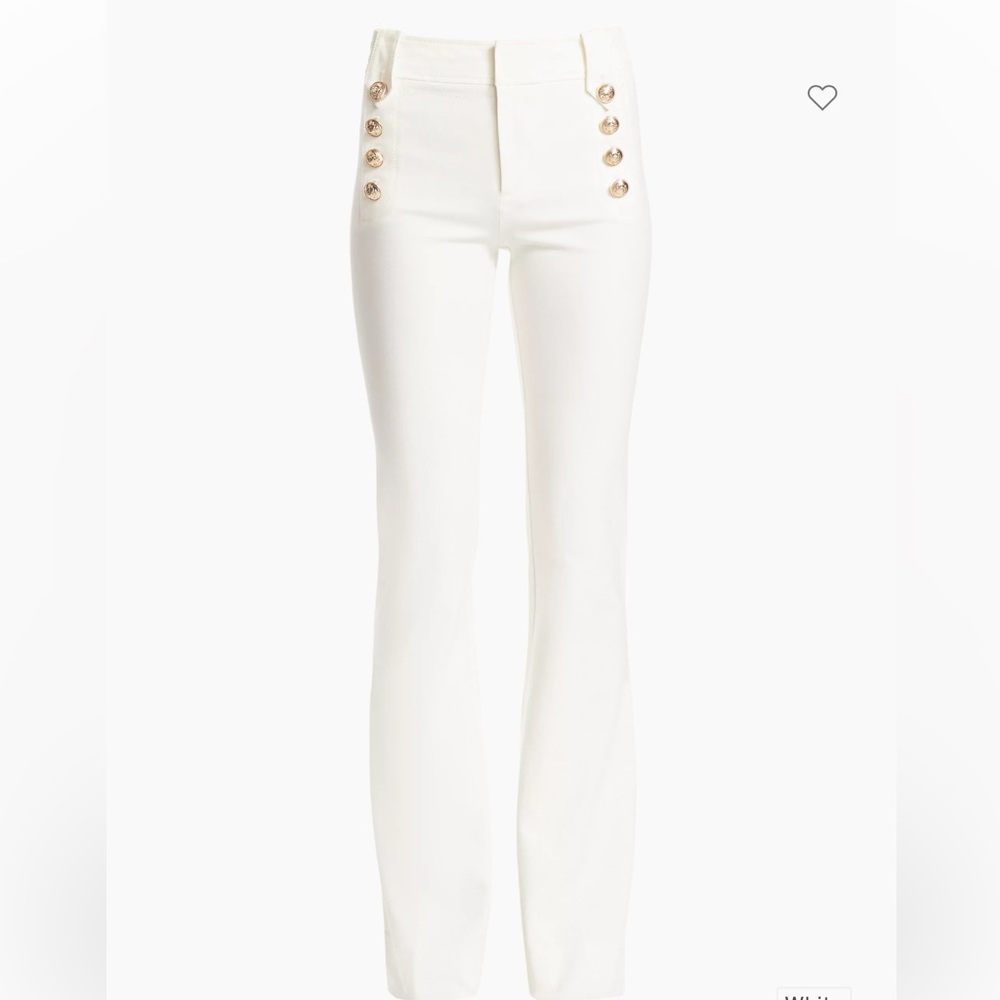 Derek Lam 10 Crosby Robertson Flare Pants in White Size 2 NWT